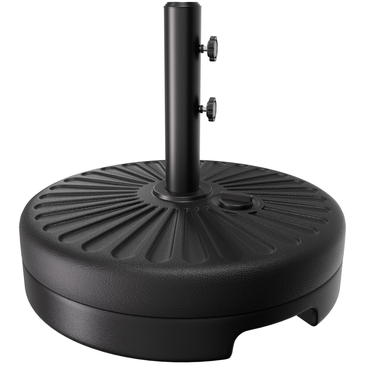 Easthome Heavy Duty Fillable Patio Umbrella Base with Dual-Lock System, Holds up to 81.5 lbs for 7-12FT Market Umbrella, Sand/Water Weighted Stand for Outdoor, Fits 1.5" & 1.9" Pole