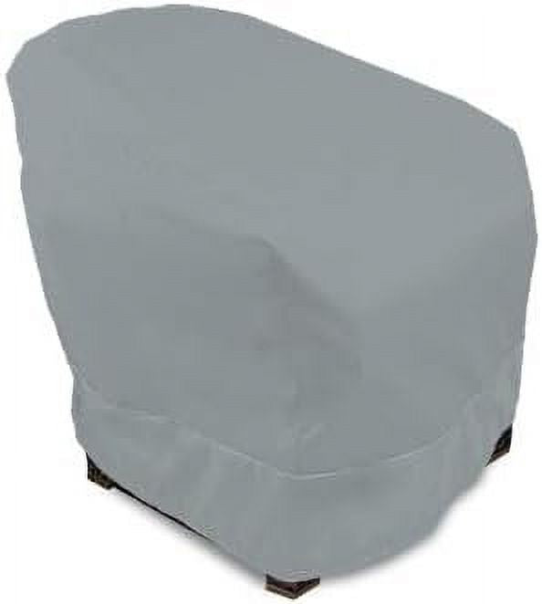 Eevelle Meridian Patio Arm Chair Cover  Marinex Marine Grade Fabric Durable 600D Polyester - Outdoor Lawn Furniture Chair Covers - Weather Protection - 34"H x 34"W x 34"D - Silver