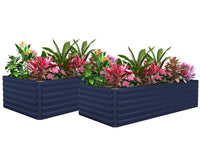 Outdoor Metal Raised Garden Bed,8x4x2ft Planter Box for Vegetables,Flowers,Herbs w/478 Gallon Capacity,Black