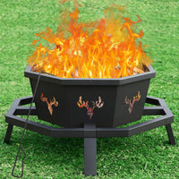 HAUXITIO Octagon Wood Burning Fire Pit,35