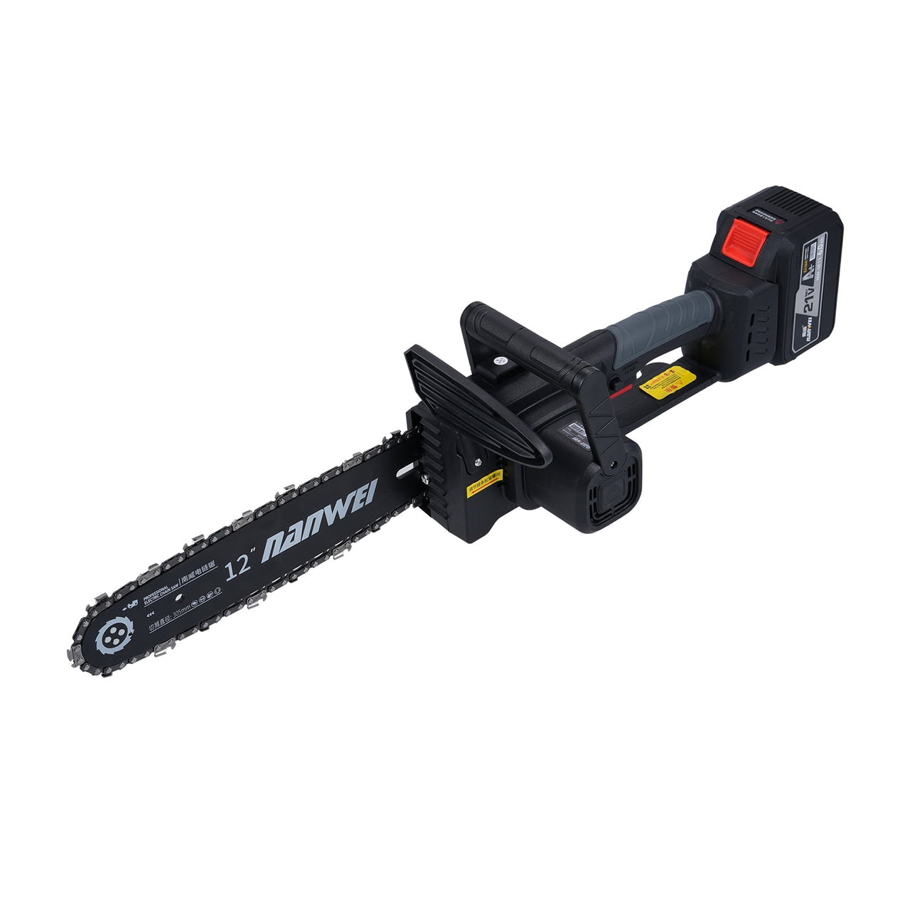 Handheld 12inch Electric Chainsaw 2000W Brushless Chainsaw Handheld Logging Saw With Safety Lock 21V 6000mah Rechargeable Battery For Wood Cutting Trimming Courtyard Garden