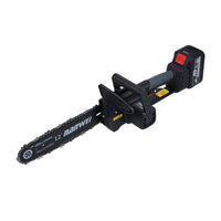 Handheld 12inch Electric Chainsaw 2000W Brushless Chainsaw Handheld Logging Saw With Safety Lock 21V 6000mah Rechargeable Battery For Wood Cutting Trimming Courtyard Garden