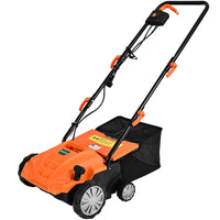 Costway 13” 12A Corded Electric Self-Propelled Walk-Behind Lawn Dethatcher, 40L Collection Bag