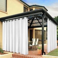 LUSHVIDA Waterproof Outdoor Curtains for Patio Grommet Privacy Curtains for Porch Gazebo Pergola, 1 Panel, 54 inch Width x 84 inch Length, Cream