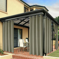 LUSHVIDA Waterproof Outdoor Curtains for Patio Grommet Privacy Curtains for Porch Gazebo Pergola, 1 Panel, 54 inch Width x 84 inch Length, Cream