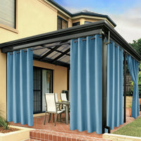 LUSHVIDA Waterproof Outdoor Curtains for Patio Grommet Privacy Curtains for Porch Gazebo Pergola, 1 Panel, 54 inch Width x 84 inch Length, Cream
