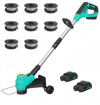 OUTGOODS PP+ Metal 20V Cordless Grass Trimmer, Dual 2.0Ah Lithium Batteries, Fast Charger Included, 12 Inch Cutting Head, 8 Grass Cutting Lines