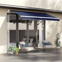 Outsunny 10'x8' Awning Door Canopy Back Outdoor Sun Rain Shade Shelter Cover