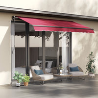 Outsunny 10'x8' Awning Door Canopy Back Outdoor Sun Rain Shade Shelter Cover