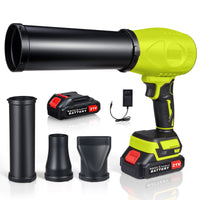 Paddsun Leaf Blower, 21V Cordless Electric with Extended Nozzle Handheld Blower for Patio Cleaning Blowing Leaves and Dust, Green