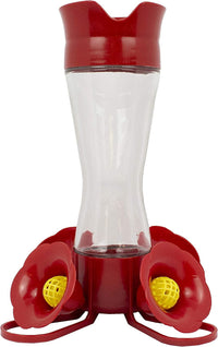 Perky-Pet Pinch-Waist Glass Hummingbird Feeder 8 oz Capacity, Red