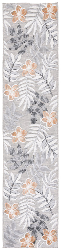 SAFAVIEH Cabana Blazhe Botanical Indoor/Outdoor Area Rug, Grey/Ivory, 5'1