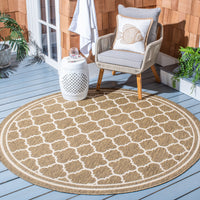 Safavieh Courtyard Alina Geometric Quatrefoil Indoor/Outdoor Area Rug, Black/Beige, 5'3