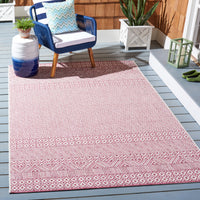 SAFAVIEH Courtyard Evander Geometric Indoor/Outdoor Area Rug, Gray/Blue, 5'3