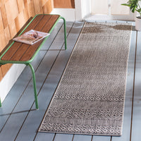 SAFAVIEH Courtyard Evander Geometric Indoor/Outdoor Area Rug, Gray/Blue, 5'3
