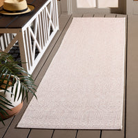 SAFAVIEH Courtyard Evander Geometric Indoor/Outdoor Area Rug, Gray/Blue, 5'3