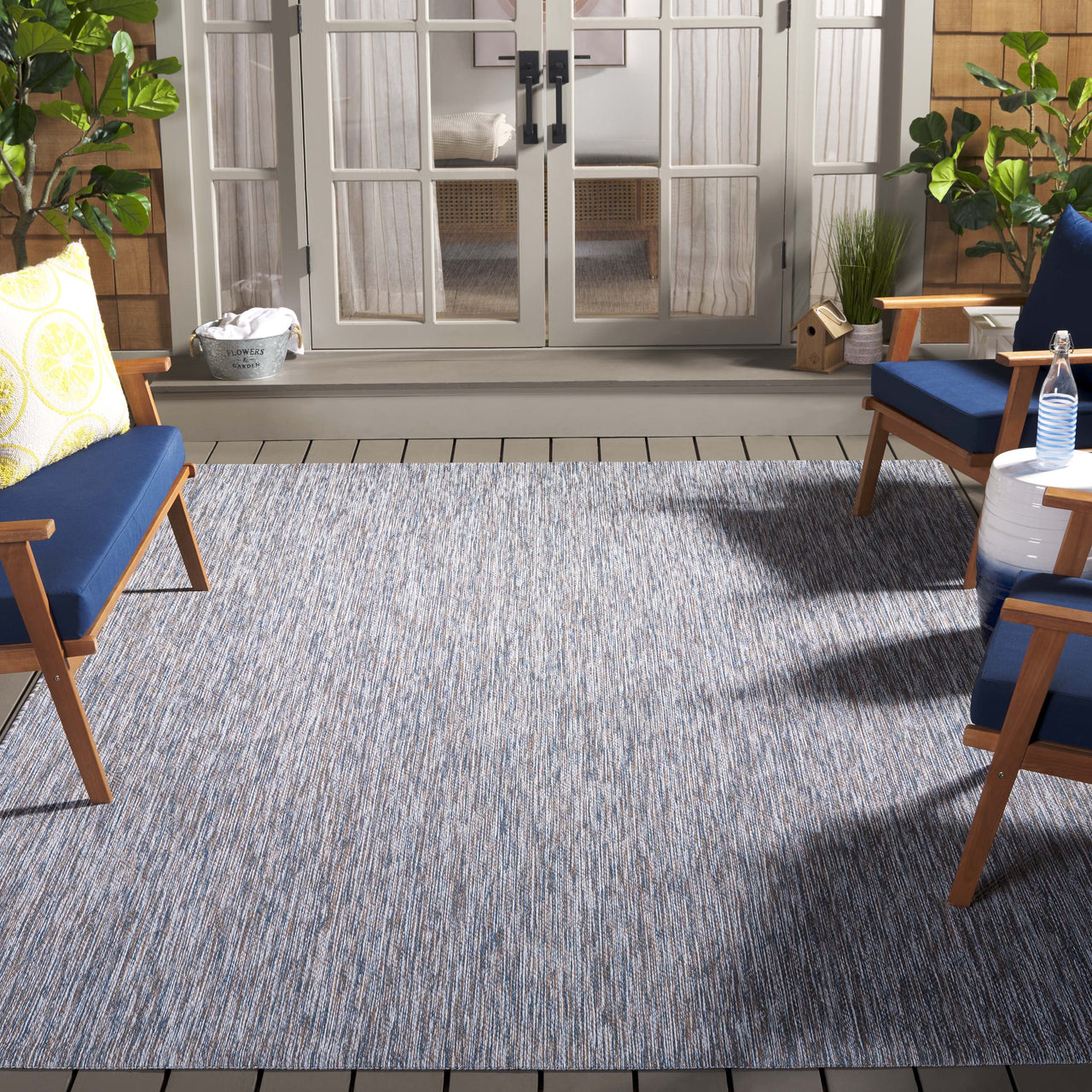Safavieh Courtyard Mitre Geometric Indoor/Outdoor Area Rug, Beige, 5'3" x 7'7"