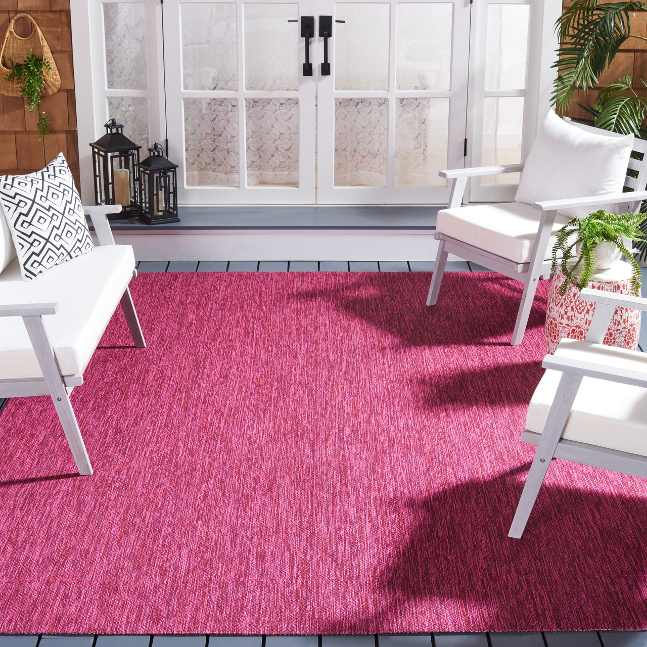 Safavieh Courtyard Mitre Geometric Indoor/Outdoor Area Rug, Beige, 5'3" x 7'7"