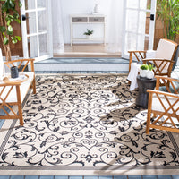 Safavieh Courtyard Nanda Botanical Indoor/Outdoor Area Rug, Natural/Olive, 5'3