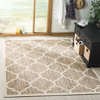 Safavieh Courtyard Alyssa Geometric Indoor/Outdoor Area Rug, Brown/Bone, 5'3