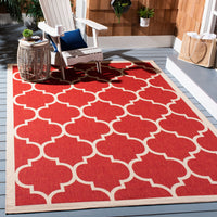 Safavieh Courtyard Alyssa Geometric Indoor/Outdoor Area Rug, Brown/Bone, 5'3