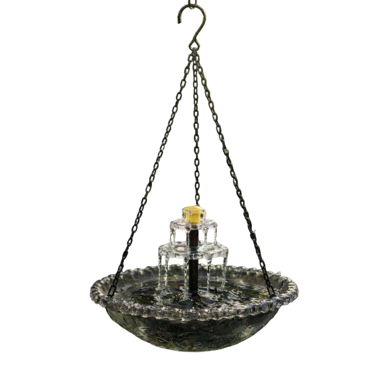 Solar-Powered Bird Bath – Outdoor Garden Fountain with Floating & Hanging Design, Attracts Hummingbirds & Wild Birds