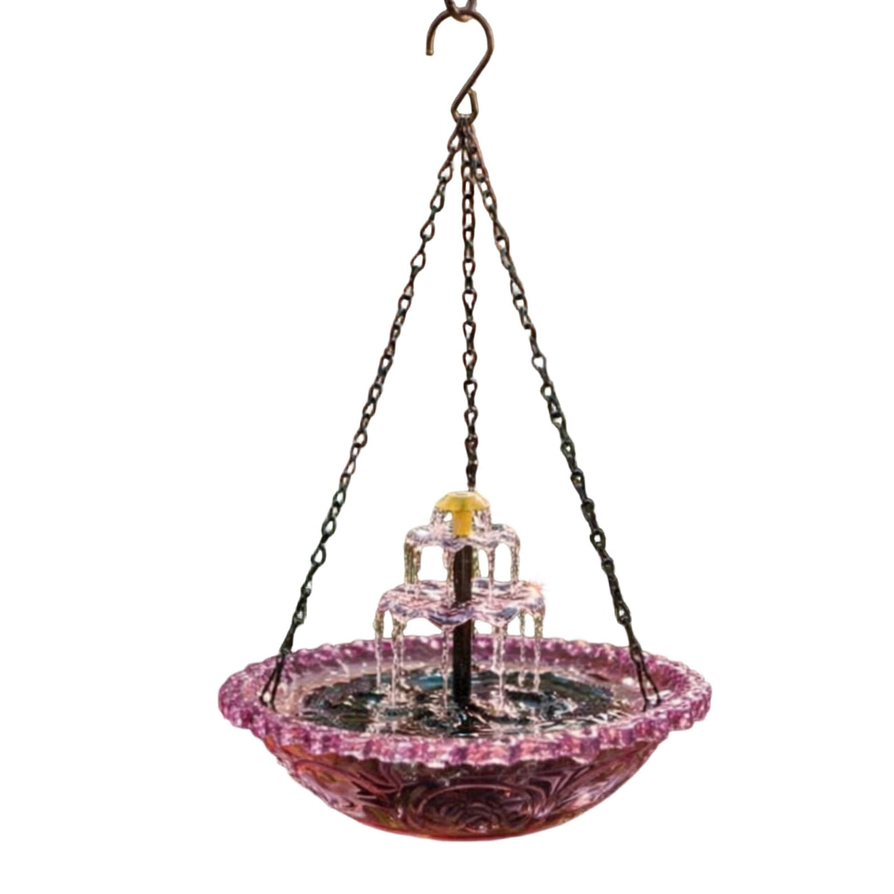 Solar-Powered Bird Bath – Outdoor Garden Fountain with Floating & Hanging Design, Attracts Hummingbirds & Wild Birds