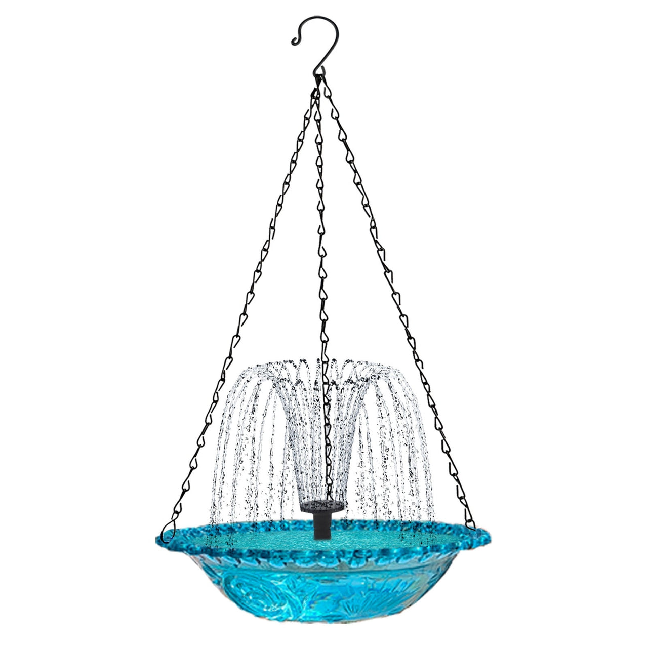 Solar-Powered Bird Bath – Outdoor Garden Fountain with Floating & Hanging Design, Attracts Hummingbirds & Wild Birds