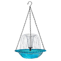 Solar-Powered Bird Bath – Outdoor Garden Fountain with Floating & Hanging Design, Attracts Hummingbirds & Wild Birds