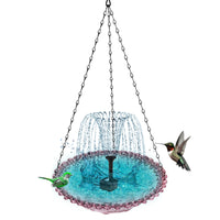 Solar-Powered Bird Bath – Outdoor Garden Fountain with Floating & Hanging Design, Attracts Hummingbirds & Wild Birds