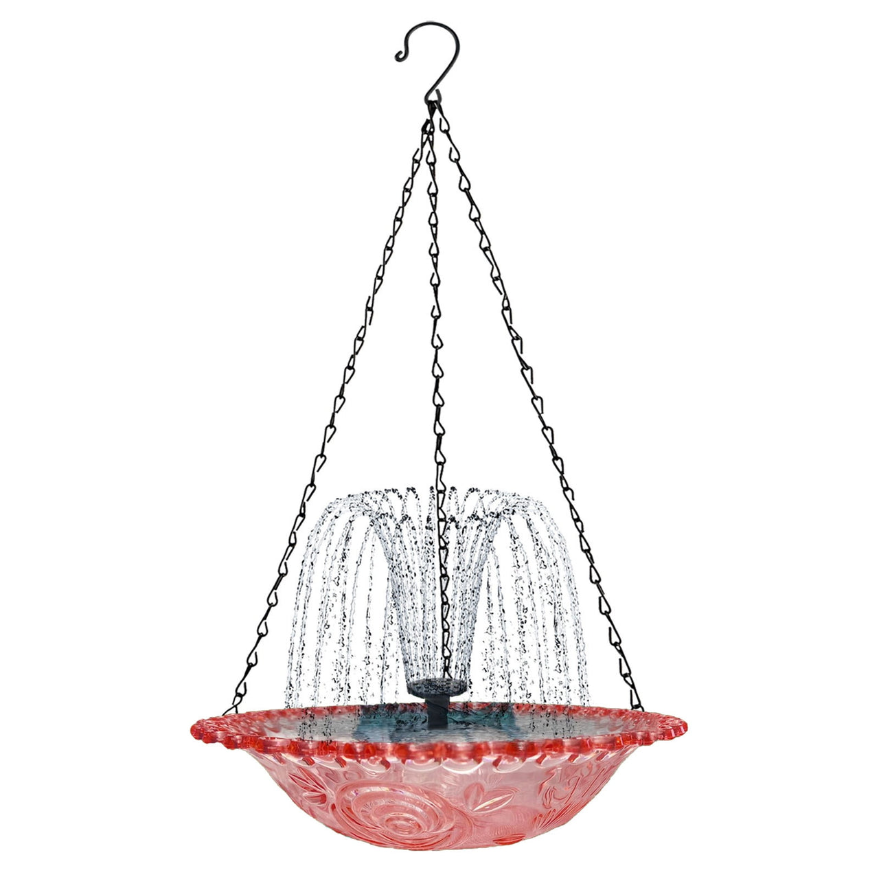 Solar-Powered Bird Bath – Outdoor Garden Fountain with Floating & Hanging Design, Attracts Hummingbirds & Wild Birds