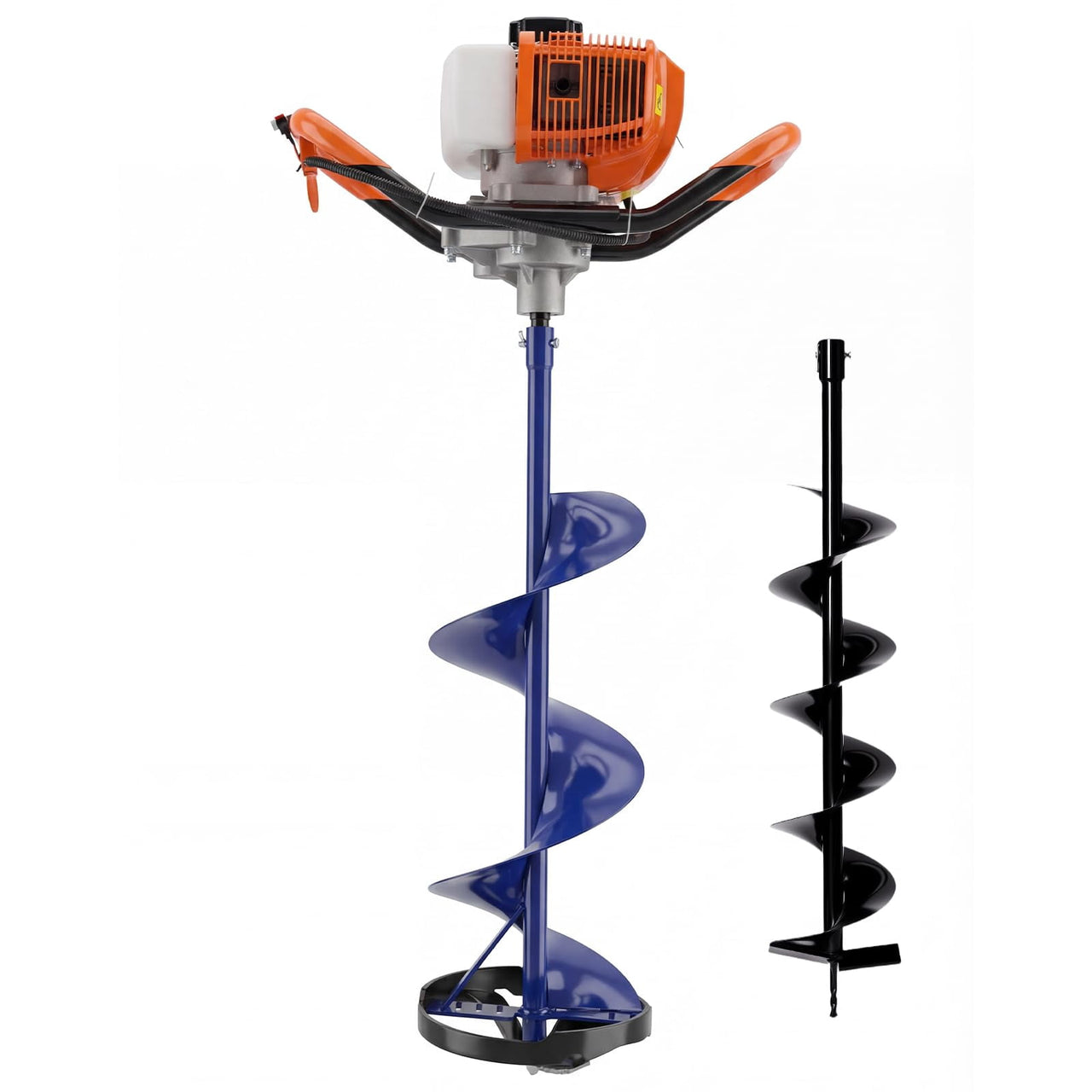 Soonbuy Auger Post Hole Digger, 52CC 2-Stroke Gas Powered Earth Post Hole Digger Fence Earth Auger Single Cylinder Air-Cooled Post with 10" Diameter 31.5" Length Ice Fishing Augers for Farm Garden