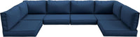 UDPATIO Outdoor Replacement Cushions for Patio Furniture, Waterproof Patio Cushions for 6-Seat Sectional Patio Conversation Sets, 14-Piece Outdoor Cushion Slipcovers Patio Sofa Cushions (Dark Blue)