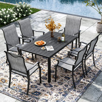 UDPATIO Patio Chairs Set of 2, Outdoor Dining Chairs High Back with All Weather Breathable Textilene, Metal Frame for Lawn Garden Backyard Deck, Brown