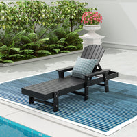 WestinTrends Dylan Adirondack Poly Reclining Chaise Lounge With Arms, Lime