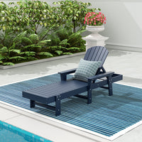 WestinTrends Dylan Adirondack Poly Reclining Chaise Lounge With Arms, Lime