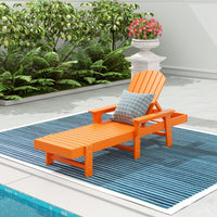 WestinTrends Dylan Adirondack Poly Reclining Chaise Lounge With Arms, Lime
