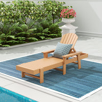 WestinTrends Dylan Adirondack Poly Reclining Chaise Lounge With Arms, Lime