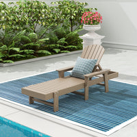 WestinTrends Dylan Adirondack Poly Reclining Chaise Lounge With Arms, Lime