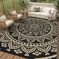 Yamaziot 6'x9' Outdoor Rugs Patio Rug Reversible Mats Waterproof RV Rug Plastic Straw Outdoor Area Rug for Patios, Camping, Porch, Balcony, Beach, Deck, Teal