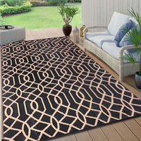 Yamaziot 6'x9' Outdoor Rugs Patio Rug Reversible Mats Waterproof RV Rug Plastic Straw Outdoor Area Rug for Patios, Camping, Porch, Balcony, Beach, Deck, Teal