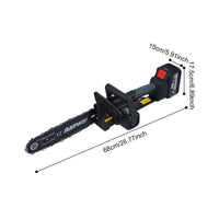 Cutting 12inch Electric Chainsaw 2000W Brushless Chainsaw Handheld Logging Saw With Safety Lock 21V 6000mah Rechargeable Battery For Wood Cutting Trimming Courtyard Garden Building