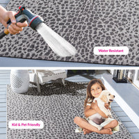 Safavieh Courtyard Karina Animal Indoor/Outdoor Area Rug, Gray/Black, 5'5