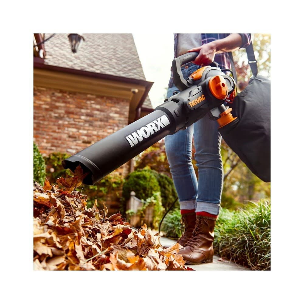 Worx WG512 3 in 1 Trivac 2 Speed Corded Electric Leaf Blower Mulcher Yard Vacuum