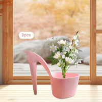 Gazechimp 2Pcs Flower Pot Bookshelf Decor Desktop Ornament Table Ornaments Lady Shoe Shape