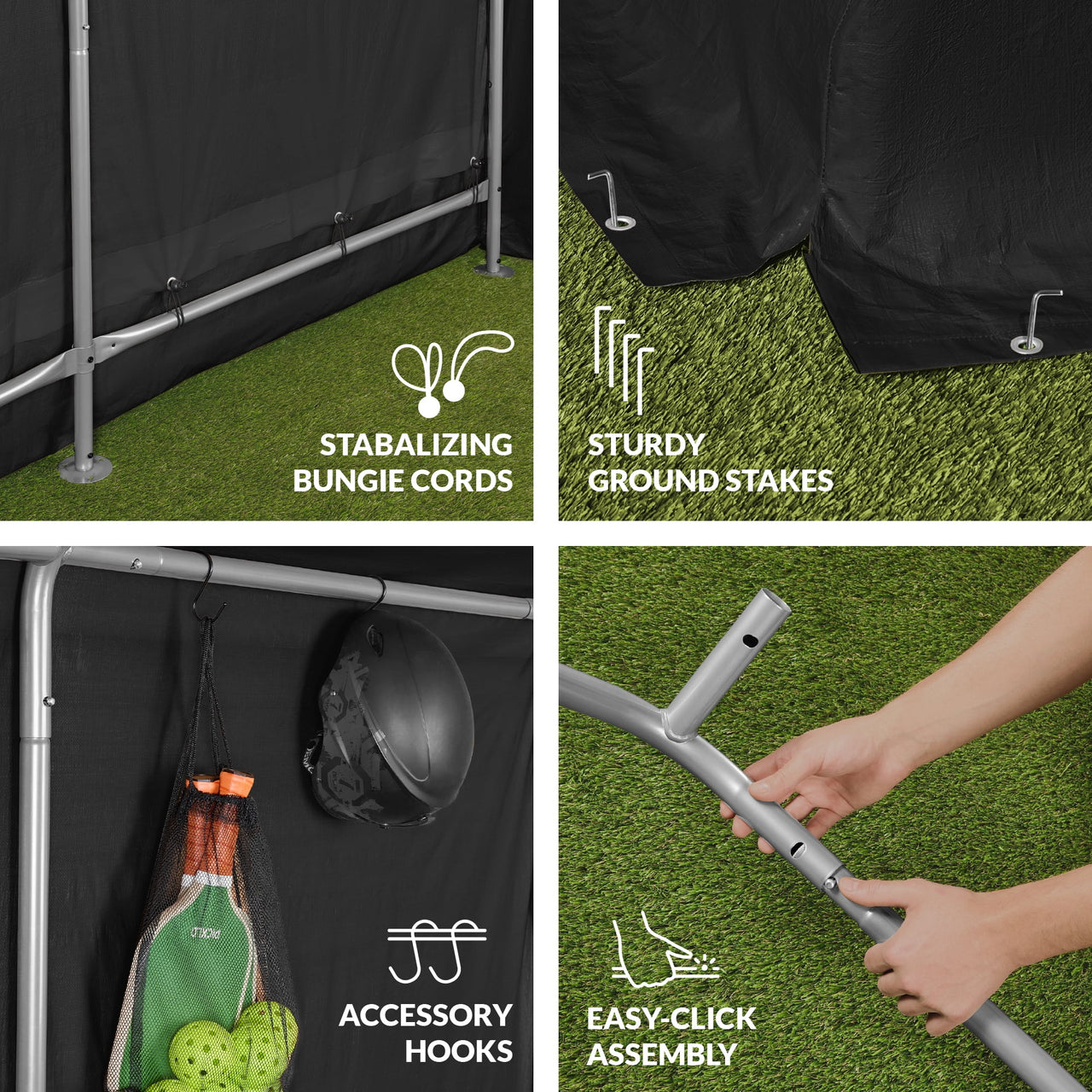 Best Choice Products 10x8ft Outdoor Fabric Storage Shed, Steel Frame, Dual Roll-Up Zipper Doors, Window - Black