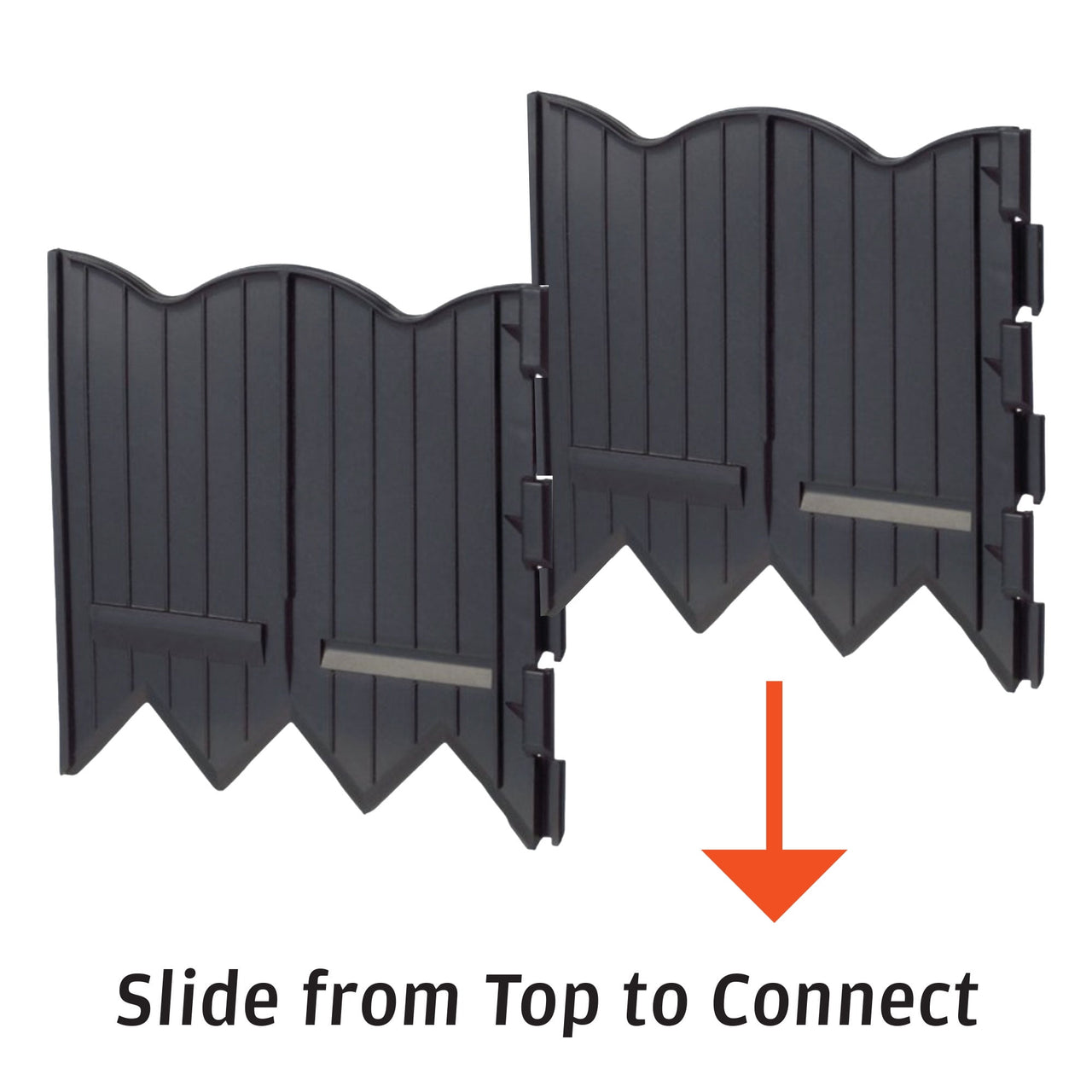 Master Mark Dig-Free Pound-able Landscape Edging, Garden Edging Border, Plastic (Black) 97221