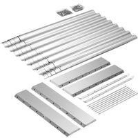 Land Guard 8x4x2ft Raised Rectangle Garden Beds Outdoor,Galvanized Metal Planter Box for Vegetables,Starlight Silver