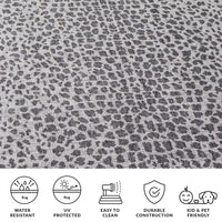 Safavieh Courtyard Karina Animal Indoor/Outdoor Area Rug, Gray/Black, 5'5