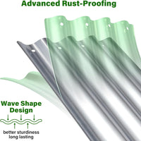HGD Raised Garden Bed Kit Oval Galvanized Metal Outdoor Planter 4x2x1 ft